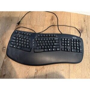 Belkin ErgoBoard Pro Keyboard F8E887‑BLK USB Ergonomic Black – Tested